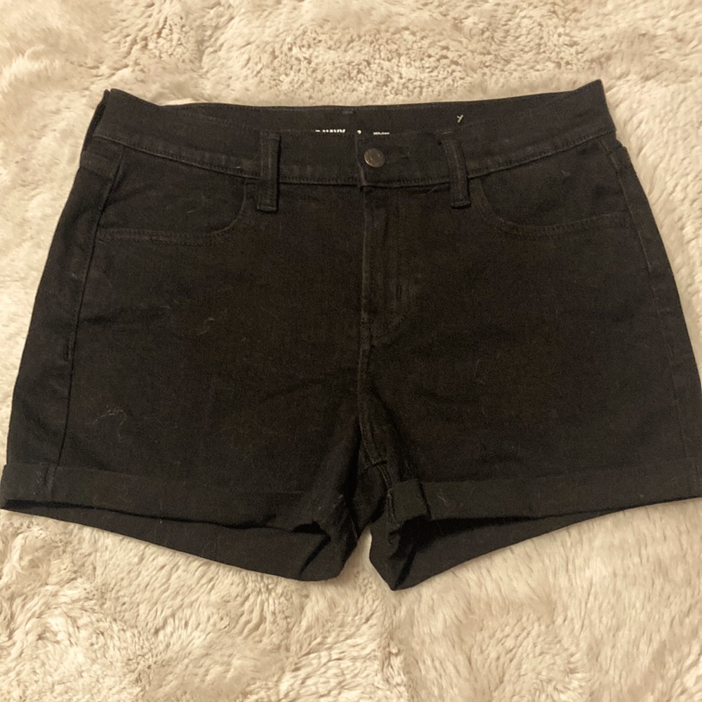 Black Denim Shorts